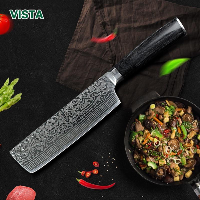 Sanding Laser Santoku Knife