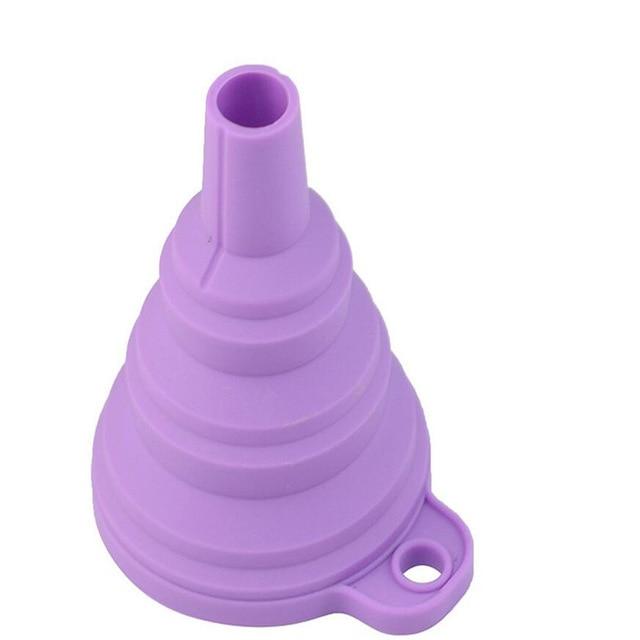 Mini Silicone Foldable Funnel Hopper Kitchen