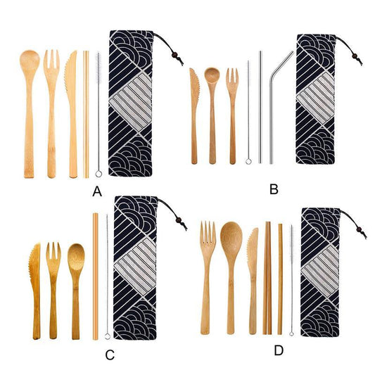 Japanese Wooden Dinnerware Set