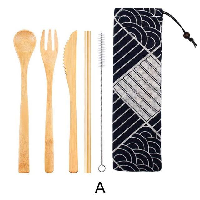 Japanese Wooden Dinnerware Set